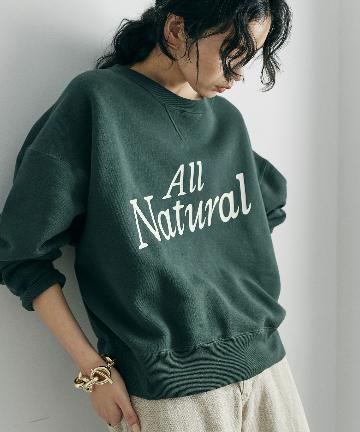 【INSCRIRE】クルーネックロゴスウェット/All Natural