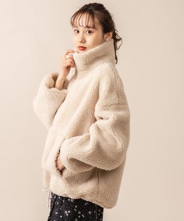 [mline] WEB限定 ボアハーフZIPボリュームブルゾン