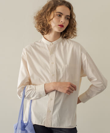 【TICCA/ティッカ】ノーカラースクエアBIGシャツ