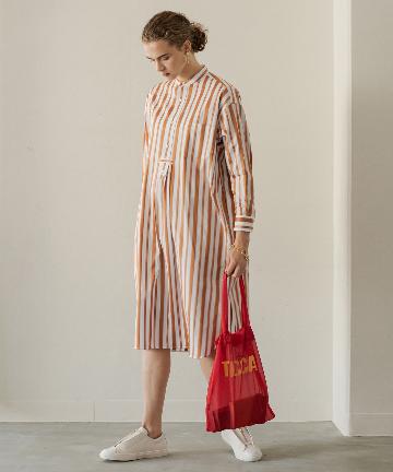 【TICCA/ティッカ】ノーカラータックロングシャツ