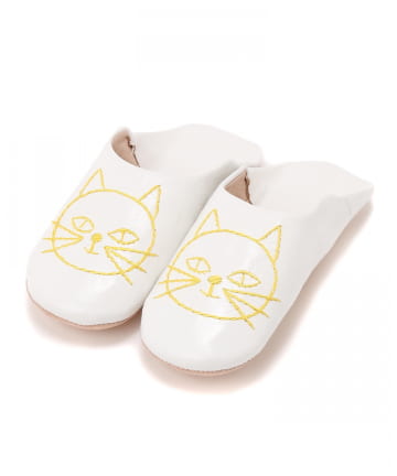 Fatima 猫刺繍バブーシュ