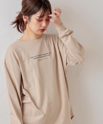 natural couture(ナチュラルクチュール) 重ね着しやすいシャツテールロゴT Mサイズ