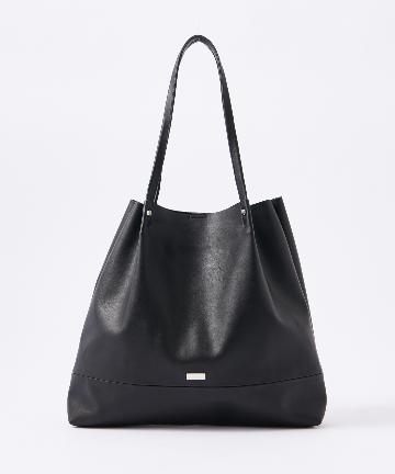 【MEN'S/ユニセックス】フェイクレザーつまみトートバッグ
