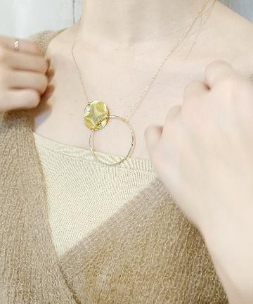【WEB限定】ダブルサークルリングネックレス