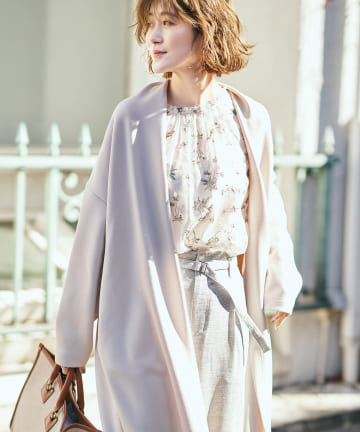 【《大人気アイテム》手洗い可】ダンボールニットトッパーコート