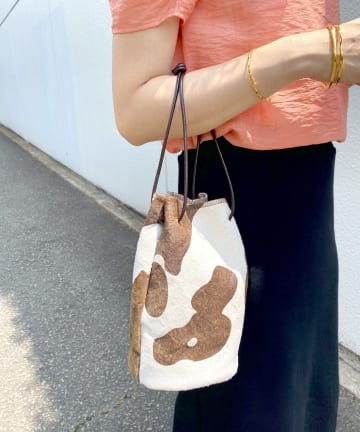 ハラコ巾着バッグ