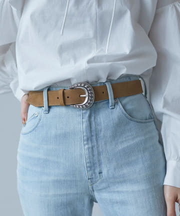 【MAISON BOINET】ヌバックバックルベルト