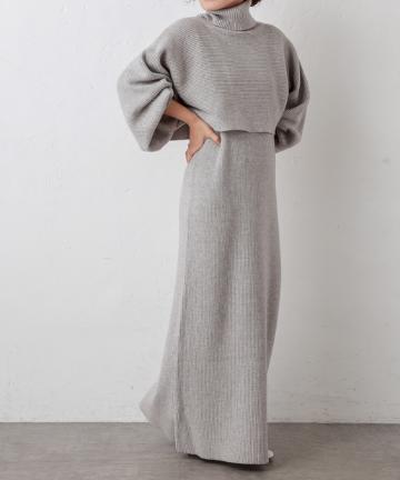 natural couture(ナチュラルクチュール) マルチWAYトレンディニットSETワンピース