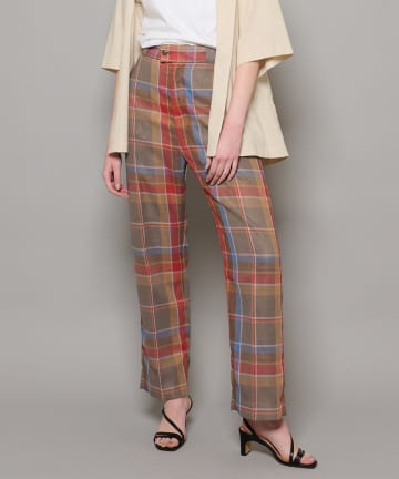 【PENDLETON×H(アッシュ)】別注チェックワイドパンツ