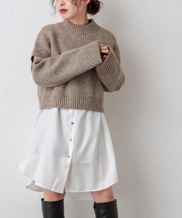 natural couture(ナチュラルクチュール) ふわもちあったかショートニット