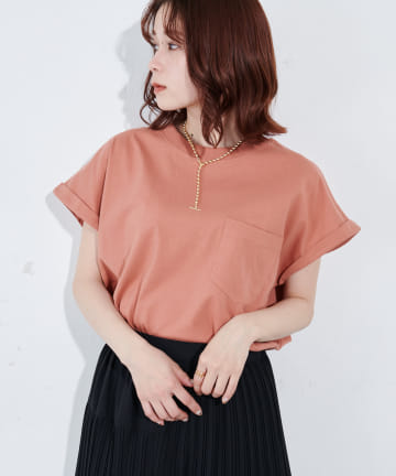 USコットンポケ付フレンチTシャツ