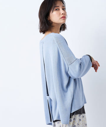 un dix cors(アンディコール) 【レイヤードスタイルを楽しめる】バックシャンオーバーニット