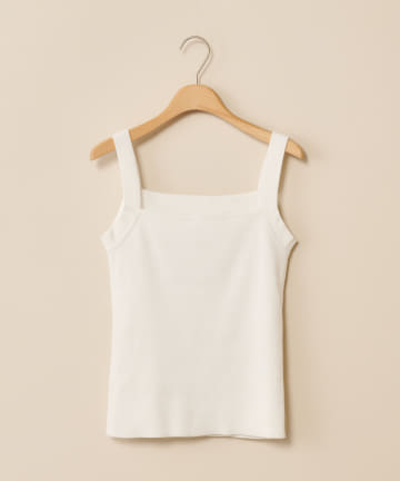 エコリッチ総針ニットキャミソール