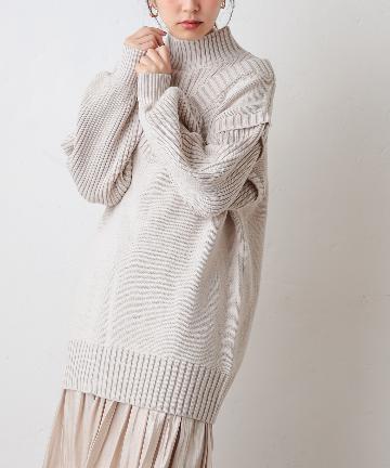 natural couture(ナチュラルクチュール) 【WEB限定カラー有り】レイヤード風おしゃれニット