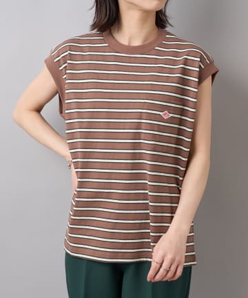 【DANTON/ダントン】ボーダーノースリーブTシャツ