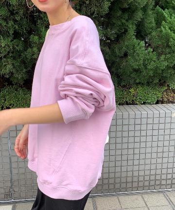 バックV裏毛プルオーバー