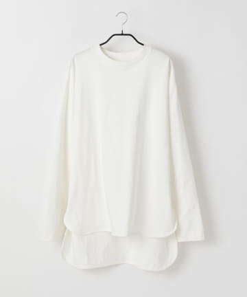 ソフトコットン前後差クルーネック長袖Tシャツ(ユニセックス可)