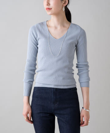 【定番人気】シンプルVニット