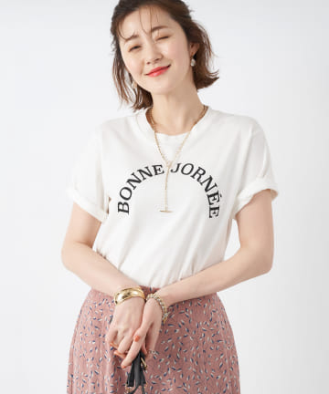 【《後ろ姿も気を抜かない》洗える】BONNE JORNEE Tシャツ