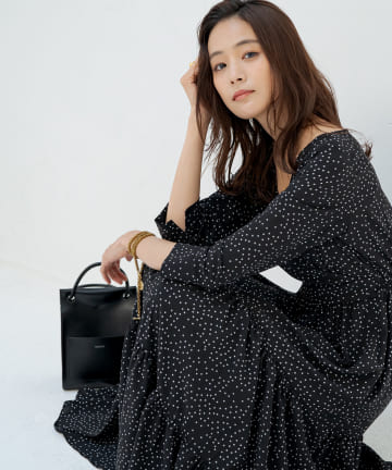 【予約追加!】ドットティアードワンピース