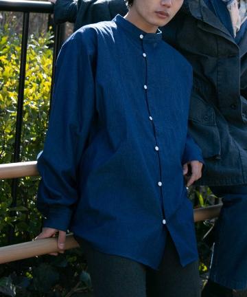 【WHIMSIC】DICKEY FRONT DENIM SHIRT