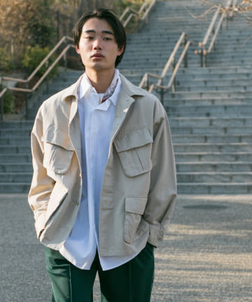 【WHIMSIC】COTTON TWILL FATIGUE JACKET