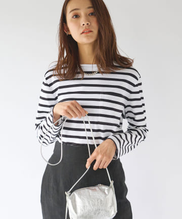 【洗える・Liyoca(リヨカ)】度詰め天竺ボーダーTシャツ