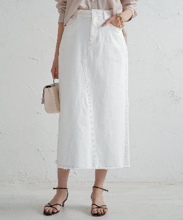 カラーツイルロングスカート