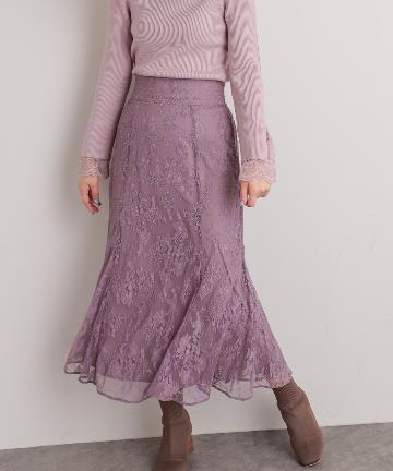 natural couture(ナチュラルクチュール) 【WEB限定】osonoレーススカート