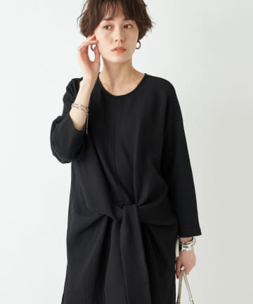 【主役級の１枚】フロントドレープチュニックカットソー