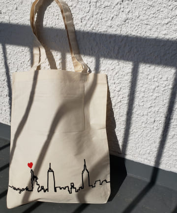 La boutique BonBon(ラブティックボンボン) 【Bag-all】Manhattan skyline heart tote