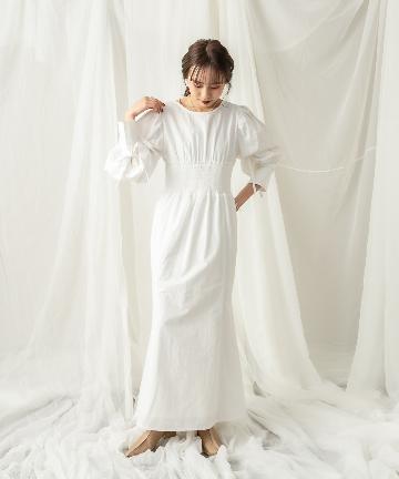 [mline] WEB限定 シャーリングコットンワンピース