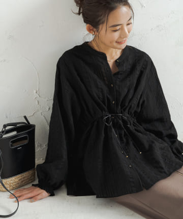 ドビーストライプブラウス