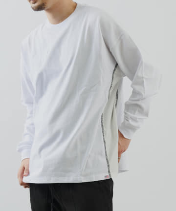 《抗菌・防臭》USAコットン切替フハク長袖Tシャツ/ロンT(ユニセックス可)