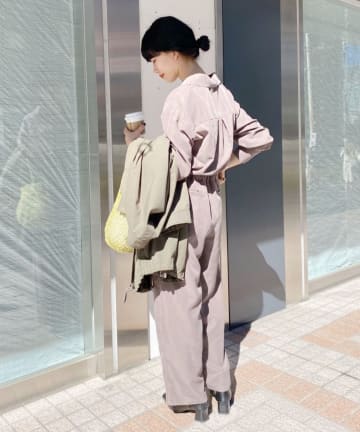 開襟オールインワン