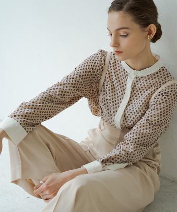 【WEB限定】バンドカラーブラウス