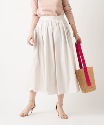 【ON/OFF着映える】タフタギャザースカート