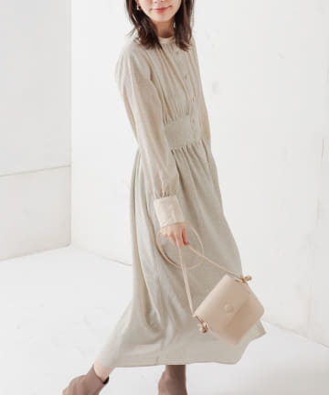 natural couture(ナチュラルクチュール) 配色花柄レディワンピース