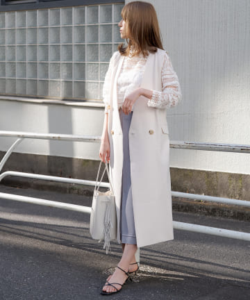 シャンブレーロングジレ