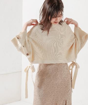 natural couture(ナチュラルクチュール) 【WEB限定カラー有り】ベストにもなるリボン2WAYポンチョ