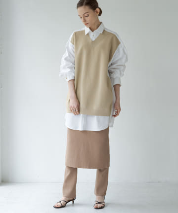 【WEB限定】ニットドッキングシャツ