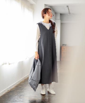 【WEB限定・Du noir】裏毛ジャンパースカート