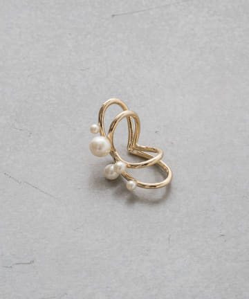 【Anhtem for the senses】パールコンビイヤーカフ