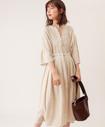 natural couture(ナチュラルクチュール) ピンタックカフタンワンピース