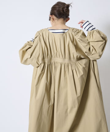バックギャザーワンピコート