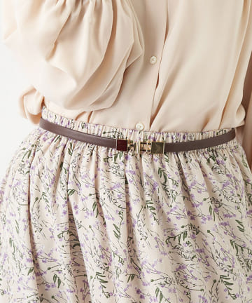 【クラシックな金具で大人エレガント】スライドベルト