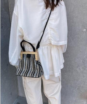 ウッドがま口BAG