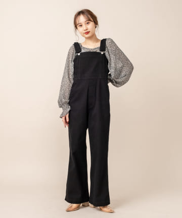 [mline] WEB限定 レースアップサロペット