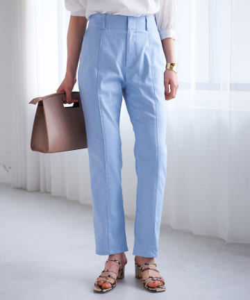 【手洗い可】リヨセルデニムストレートパンツ