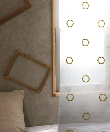 刺繍セパレートカーテンフラワー